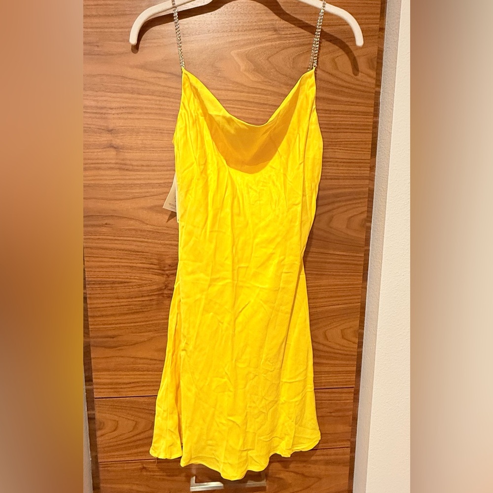 Mango Bright Yellow Mini Dress